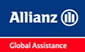 Allianz Global Assistance logo with blue and red background.
